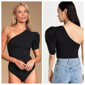 Free People Intimately Somethin' Bout You Bodysuit Black S